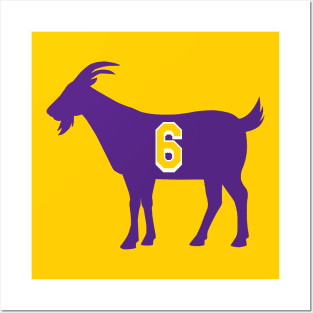 Los Angeles GOAT - number 6 - Purple Posters and Art
